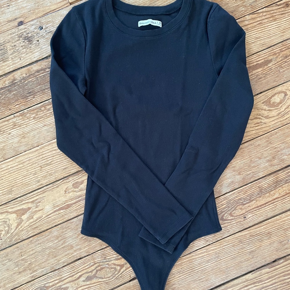 Abercrombie & Fitch Black Ribbed Bodysuit